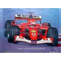 Ferrari F1 2001 Schumacher oil painting